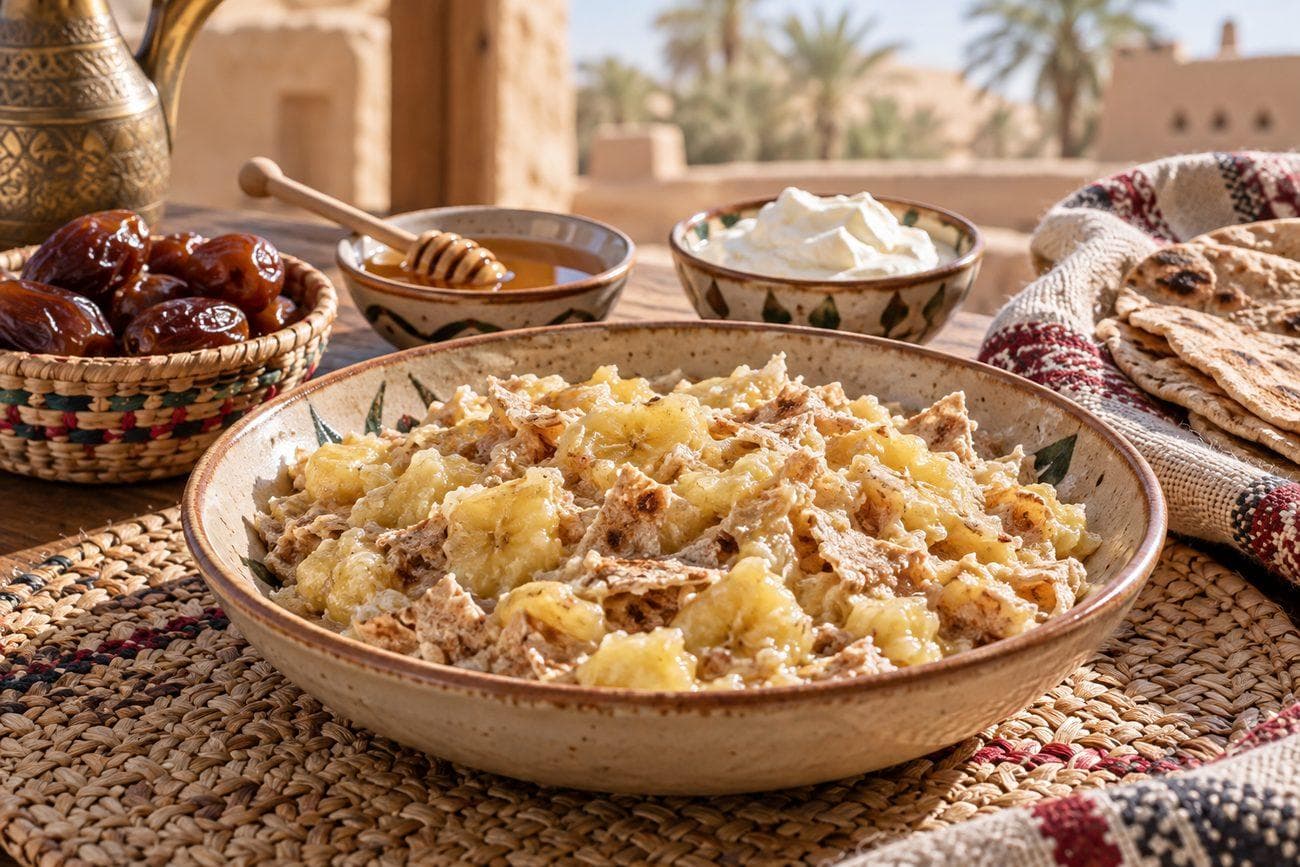 مقاضي المعصوب المنزلي للبيت السعودي: الموز والخبز والإضافات