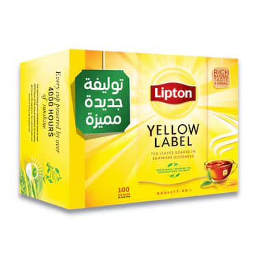 Buy Lipton Yellow Label Black Tea - 100 Bags