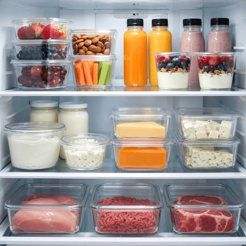 fridge shelves organization