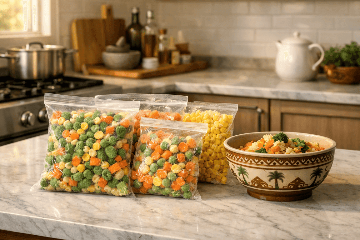 خضروات مجمدة للاستخدام السريع: حل عملي للمطبخ اليومي من أسواق العثيم