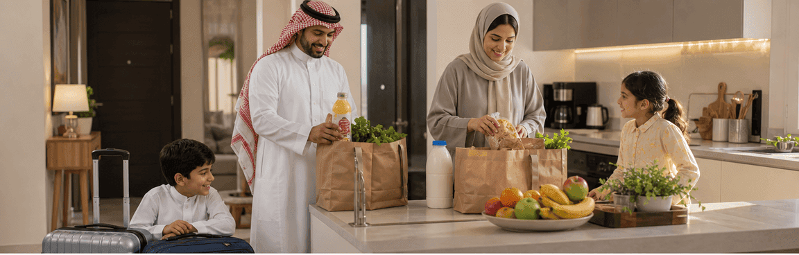 أفضل مقاضي البيت للأسبوع الأول بعد السفر: كيف ترجع المطبخ للحياة بسرعة