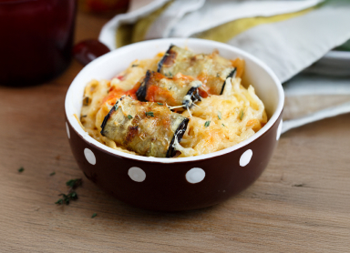 لفائف الباذنجان مع السباغيتي