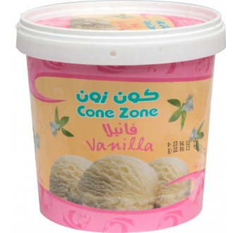 Buy CONE ZONE VANILLA ICE CREAM 1L in Saudi Arabia